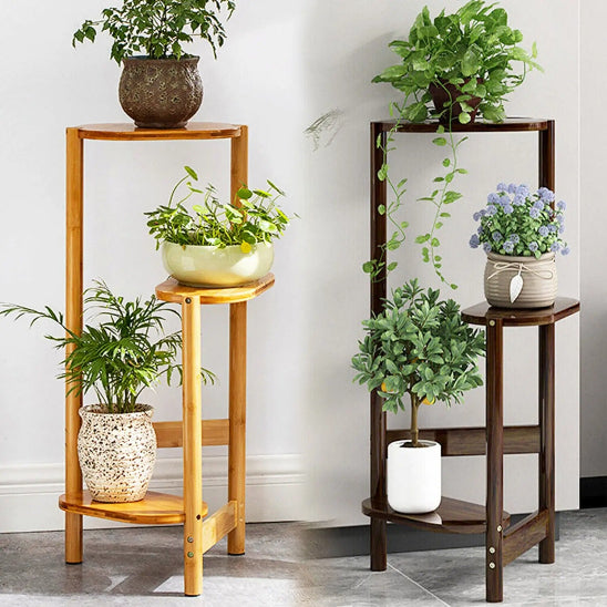 piedestal pour plante bois