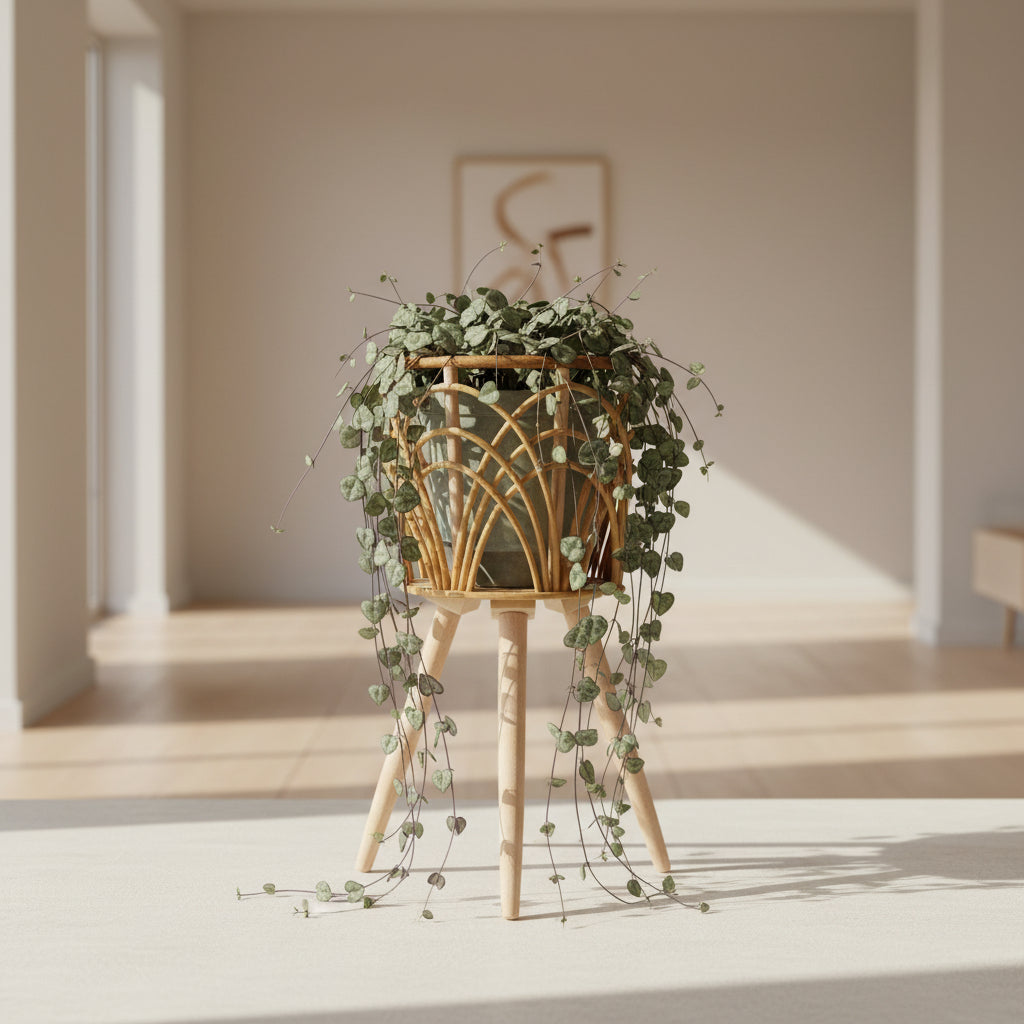 support plante rotin