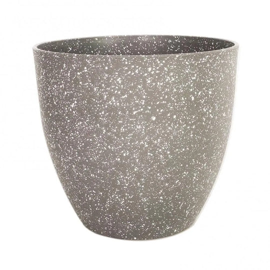CACHE POT EFFET PIERRE MARRON