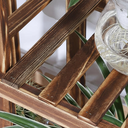 étagère pour plante détail bois