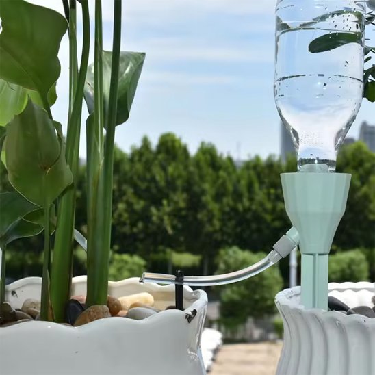 Arrosage goutte à goutte vert avec canule 