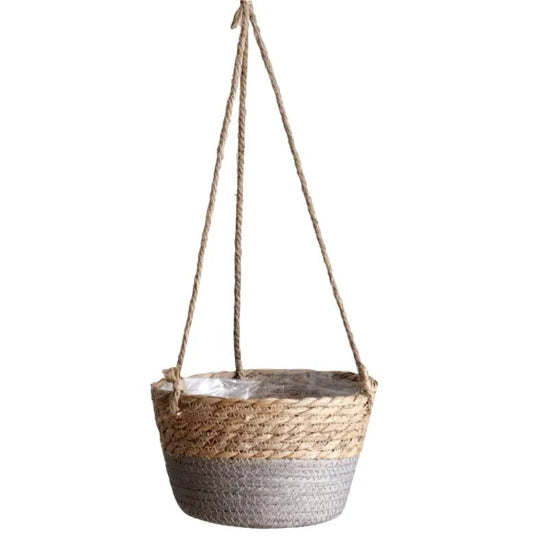 cache pot corde de jute GRIS