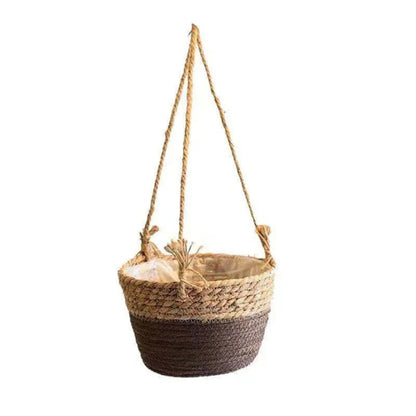cache pot corde de jute marron
