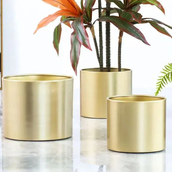 cache pot dorés