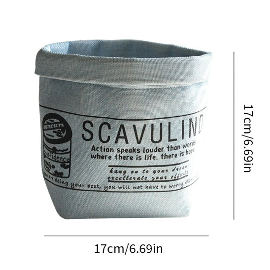  cache pot tissus bleu