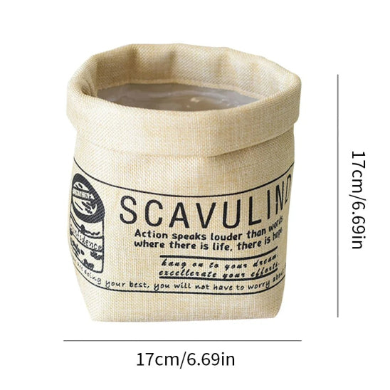 cache pot tissus naturel BEIGE