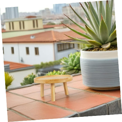 piedestal pour plante en bois