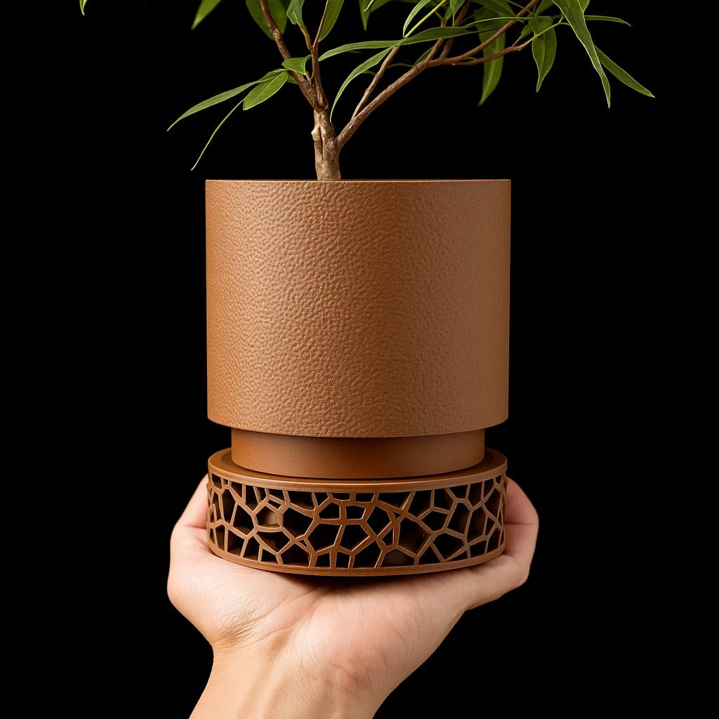 pot de fleur 3D bronze