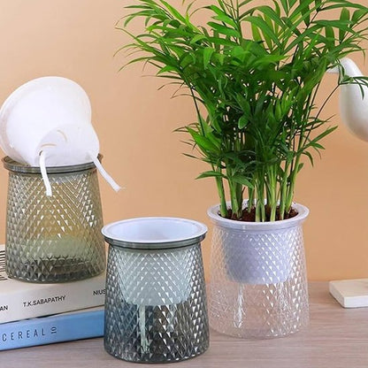 pot de fleur design avec reserve d'eau