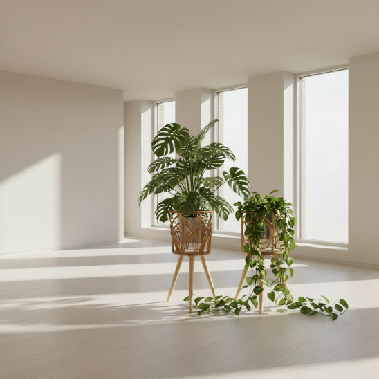 support plante rotin