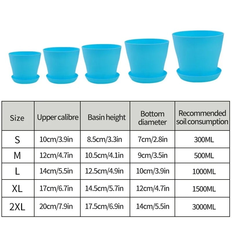 tableau des tailles pots acidules