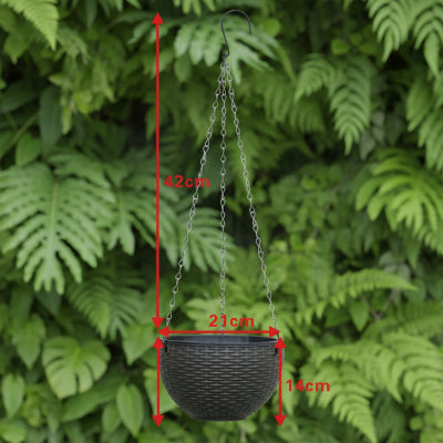 taille du pot de fleur suspendu 