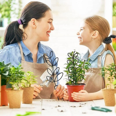 tuteur plante metalique forme feuillage