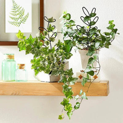 tuteur plantes metalique forme feuillage